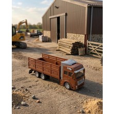 Farbu Oyuncak 19CM Çek Bırak Mekanizmalı Detaylı Açık Kasa Lojistik Temalı Oyuncak Kamyonet