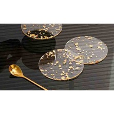 4 Lü Bardak Altlığı Epoksi Özel Tasarım 10X10