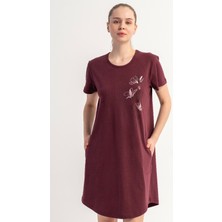 Vienetta Pamuklu Kadın Kısa Kol Gecelik, 601043