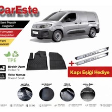 CarEste Peugeot Partner Panelvan 2019-2026 4d Havuzlu Paspas Ön 2 Parça Tpe Koku Yapmaz Kapı Eşiği Hediyeli