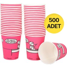 Ofix Karton Bardak Özel Baskılı 7 Oz 180 ml 500 Adet - Fuşya