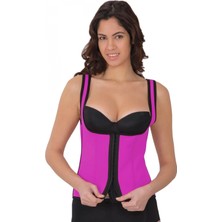 Pileli Store Pilelistore Mürdüm Mı 9173 Terletici Agraflı Göğsü Açık Atlet Korse