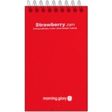 Morning Glory 2000 Çizgili Not Defteri 16,2x8,9 cm Kırmızı 12001-87822