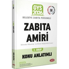 Data 2026 Gys Belediye Zabıta Personeli Zabıta Amiri 2. Grup Konu Anlatımlı Görevde Yükselme Data Yayınları