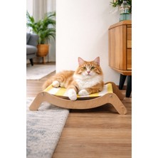 Ahşap Kedi Yatağı – Yıkanabilir Hamak Tasarım-Modern Iç Mekan Kedi Yuvası-Meowood