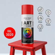 Nzb Kırmızı Prof. Sprey Boya Metal Ahşap Taş Plastik ve Cam Yüzeylere Uygun Spray Boya 400 ml RAL3020