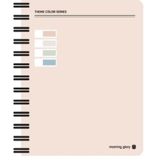 Morning Glory 2500 Theme Çizgili Not Defteri 11,8x9,2 cm Krem 12001-89029