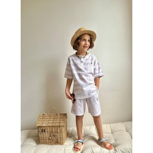 Butik Erkek Çocuk %100 Pamuklu Alt - Üst Şortlu 2'li Takım
