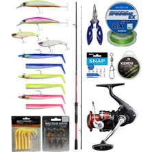 Yek Outdoor Levrek & Çipura Spin Olta Seti Shimano Kamış Sienna Spinning Eva 2,69M 10-35G 2pc&shimano Sienna 4000 Fg Spin Makinesi