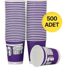 Ofix Karton Bardak Özel Baskılı 7 Oz 180 ml 500 Adet - Mor