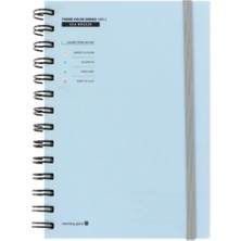 Morning Glory 4500 Theme Çizgili Not Defteri 18,5X12,8 cm Mavi 11210-88731