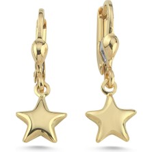 Zümrüt Sarraf 14 Ayar Altın Sallantılı Yıldız Küpe