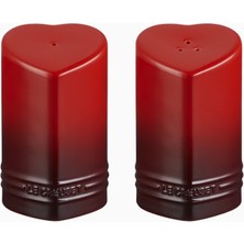 Le Creuset Seramik Lüks Tasarım Kalp Tuz-Biber Seti