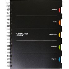 Morning Glory 8000 Çizgili Not Defteri 26X19,3 cm Siyah 11136-88726