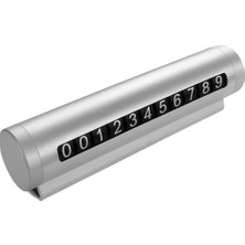 Çevirmeli Ayarlı Torpido Üstü Silindir Numaratör – Araç Içi Park Numarası Göstergesi - Gri