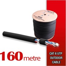 Nif Bilişim Qport Yüksek Bakır Utp 23AWG 0.58 mm Dış Ortam Cat6 Outdoor Kablo 160 Metre