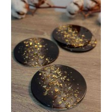 4 Lü Bardak Altlığı Epoksi Özel Tasarım 10X10