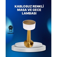 Kablosuz Dokunmatik Masa Lambası – Şık Modern Metal Gövde USB Şarjlı