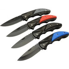 MiraLive Klipsli 4 Lü Set Metal  16 cm Kamp / Outdoor Çakı  - Yarı Otomatik, Kemerlikli, Kutulu