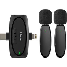 Ulanzi V6 3in1 Wireless Yaka Mikrofonu (Type-C/lightning)