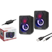 Hadron Hd6053 Bilgisayar Speaker 1.1 Ledli Siyah
