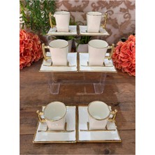 Bahar Home Lavin Delissa 6 Lı Porselen Kahve Fincanı Gold