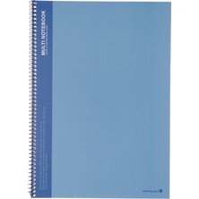 Morning Glory 5000 Trendy Çizgili Defter 25,6X18,4 cm Mavi 10250-84484