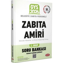 Data 2026 Gys Belediye Zabıta Personeli Zabıta Amiri 2. Grup Soru Bankası Çözümlü Görevde Yükselme Data Yayınları