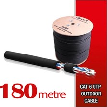 Nif Bilişim Qport Yüksek Bakır Utp 23AWG 0.58 mm Dış Ortam Cat6 Outdoor Kablo 180 Metre