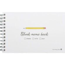 Morning Glory 2500 Çizgisiz Not Defteri 10,7X16,5 cm Beyaz 12001-87451