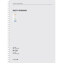 Morning Glory 3000 Theme Çizgili Defter 25,8X19 cm Gri 11210-87576