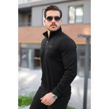 Emh Store Erkek Süet Yarım Fermuar Dik Yaka Sweat