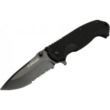 MiraLive Schrade 5-1 Siyah Kamp Çakı 20CM- Yarı Otomatik, Testere Detaylı, Kemerlikli