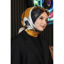 Afvente Çiçek Desen Sarı Soft Pamuk Eşarp - Çok Renkli10