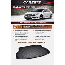 CarEste Honda Civic 2016-2021 Sedan Bagaj Havuzu 3D Araca Özel Yüksek Kenarlı
