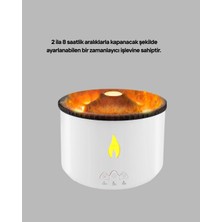 Alev Efektli Buhar Makinesi – Aromaterapi Nemlendirme ve Işık Modlu Tasarım