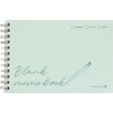 Morning Glory 2500 Çizgisiz Not Defteri 10,7X16,5 cm Yeşil 12001-87451