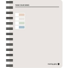 Morning Glory 2500 Theme Çizgili Not Defteri 11,8x9,2 cm Gri 12001-89029