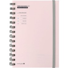 Morning Glory 4500 Theme Çizgili Not Defteri 18,5X12,8 cm Pembe 11210-88731