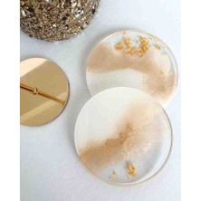 4 Lü Bardak Altlığı Epoksi Özel Tasarım 10X10