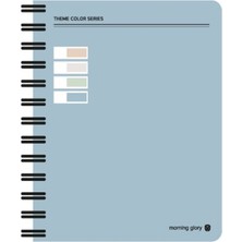Morning Glory 2500 Theme Çizgili Not Defteri 11,8x9,2 cm Mavi 12001-89029