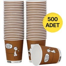 Ofix Karton Bardak Özel Baskılı 7 Oz 180 ml 500 Adet - Kahverengi