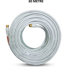 Zeyar Teknoloji Fabrikasyon Gold Uç F Konnektörlü 30 Metre Lnb Uydu Kablosu - Tv Anten Bağlantı Kablosu
