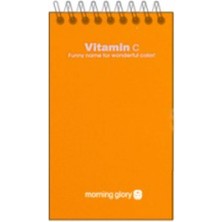 Morning Glory 2000 Çizgili Not Defteri 16,2x8,9 cm Turuncu 12001-87822