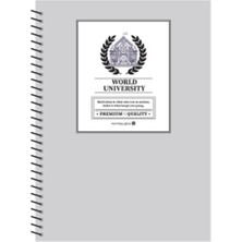 Morning Glory 5000 Çizgili Not Defteri 25,4X18,4 cm Gri 14000-89145