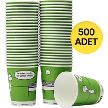 Ofix Karton Bardak Özel Baskılı 7 Oz 180 ml 500 Adet - Yeşil