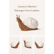 Korıxa Lumina Salyangoz Gece Lambası – Dekoratif LED Masa Lambası, Ortam Aydınlatma Kahverengi