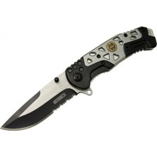 MiraLive Lanmark MX10 Gri Testereli Outdoor Çakı 21 cm - Otomatik, Perçinli