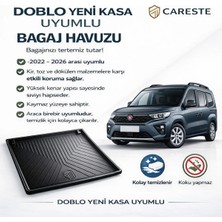 CarEste Fiat Doblo Bagaj Havuzu 2022-2026 Yeni Kasa Uyumlu 3D Kaymaz Kolay Temizlenir