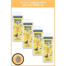 Le Petit Marseillais Vanilya Sütü Nemlendirici ve Besleyici Avantajlı Banyo ve Duş Jeli 400ML X4 Adet ve Kabak Lifi Hediye